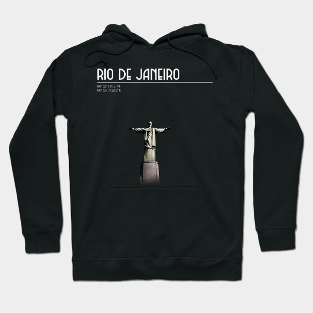 Rio de Janeiro, Brazil, Cristo Redentor Hoodie by STELATOCLOTHING